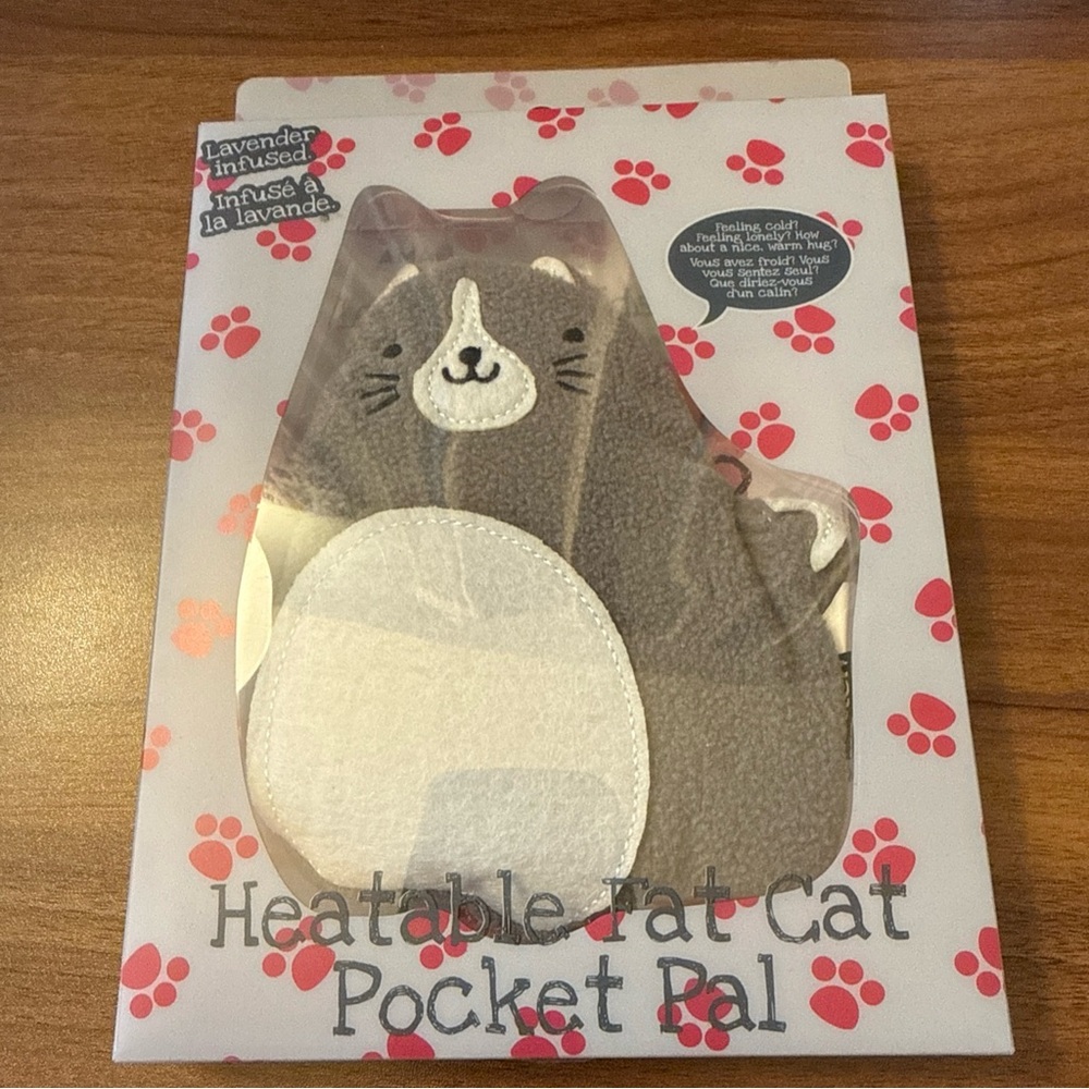 Lavender Infused Heatable Cat Pocket Pal - Gray